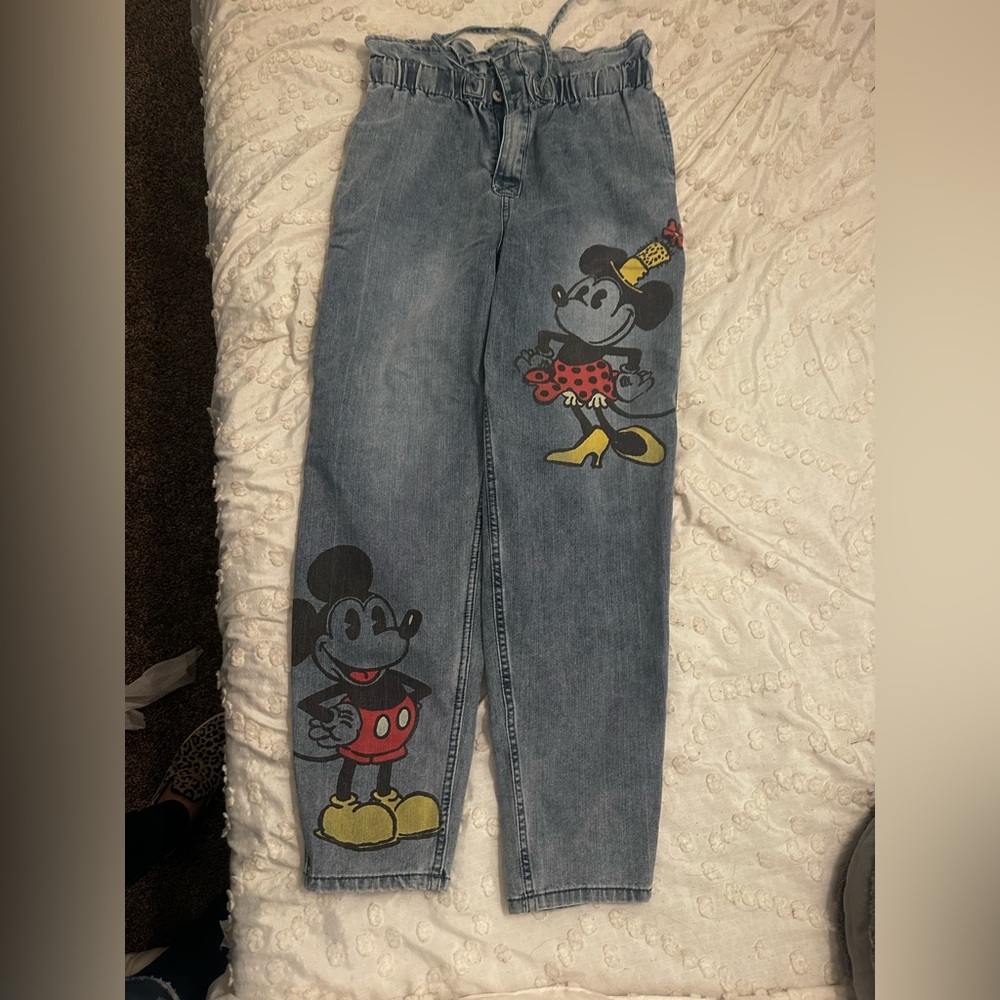 Disney denim high waisted pants in size medium